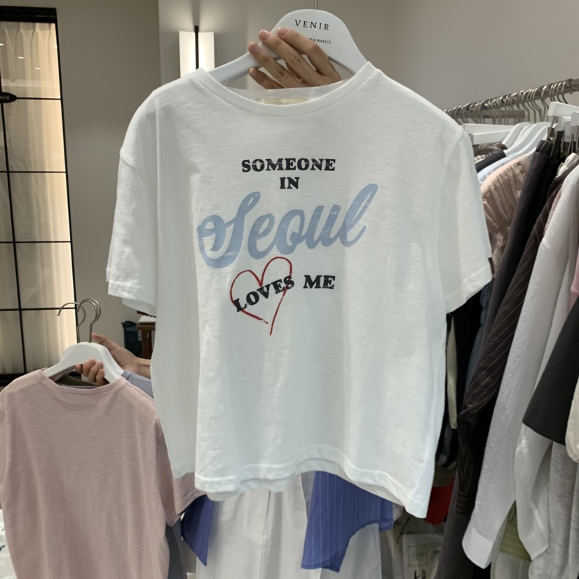 VENIR-a韓國直郵女士新品職業26春夏休閑人氣熱賣推薦T恤VENIR-aT恤圖色4
