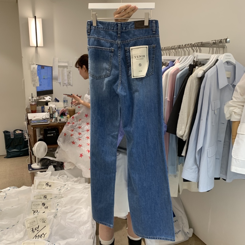 VENIR-a韓國直郵實拍女裝新款休閑推薦時尚人氣熱賣牛仔褲VENIR-a牛仔褲