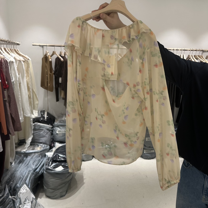 CONNAUGHT/DAILYJUD韓國直郵實拍女裝新品休閑襯衫蕾絲衫花朵CONNAUGHT/DAILYJUD襯衫/蕾絲衫