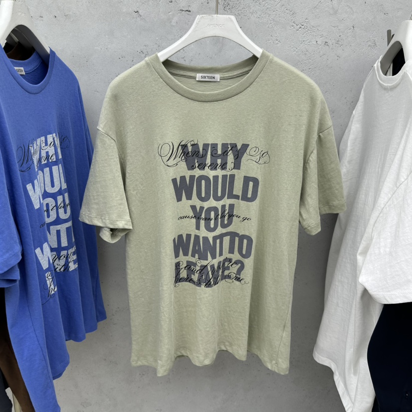SIXTEEN韓國代購女裝新款熱賣休閑人氣時尚26春夏推薦T恤SIXTEENT恤圖色2