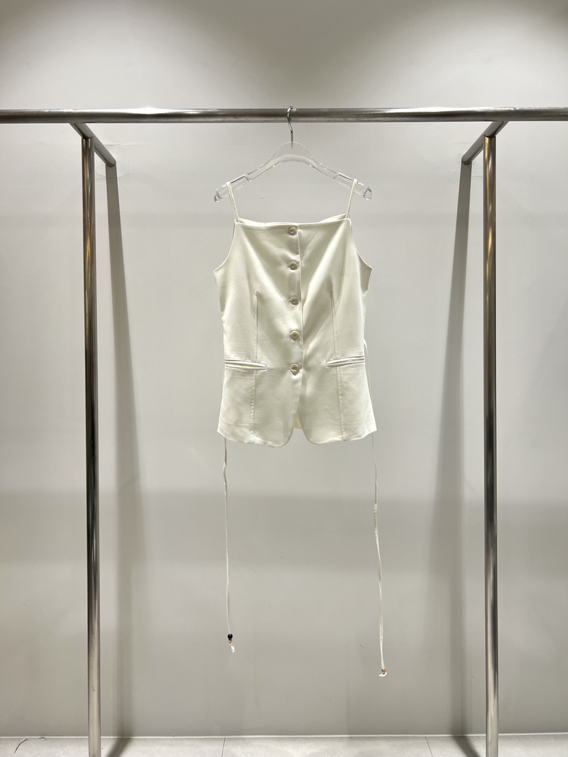 CESTLAVIE韓國東大門直郵女裝新款26春夏熱賣馬甲含腰繩亞麻CESTLAVIE馬甲圖色2