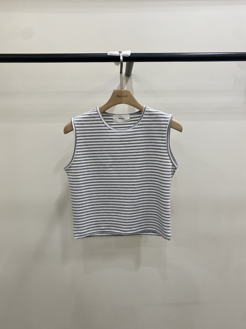PERSON韓國東大門直郵女士新品時尚職業26春夏吊帶背心條紋PERSON吊帶/背心圖色4