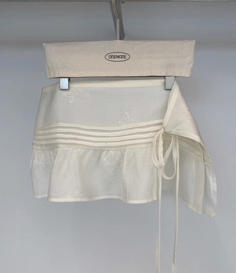 ONE MONE韓國直郵實拍女士新品26春夏休閑職業熱賣時尚短裙ONE MONE短裙圖色2