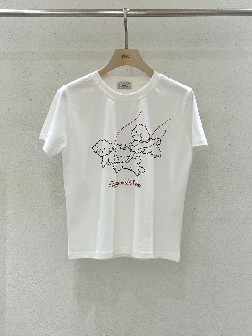 FIZZ韓國直郵女士新款推薦人氣休閑熱賣26春夏時尚職業T恤FIZZT恤圖色1