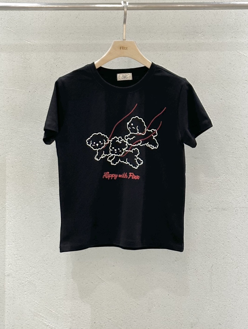 FIZZ韓國直郵女士新款推薦人氣休閑熱賣26春夏時尚職業T恤FIZZT恤圖色2