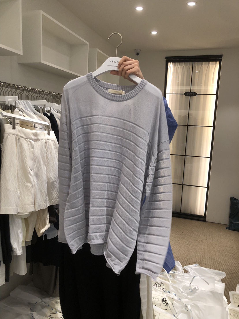 VENIR-a韓國東大門直郵女士新品休閑熱賣26春夏職業針織衫VENIR-a針織衫圖色1