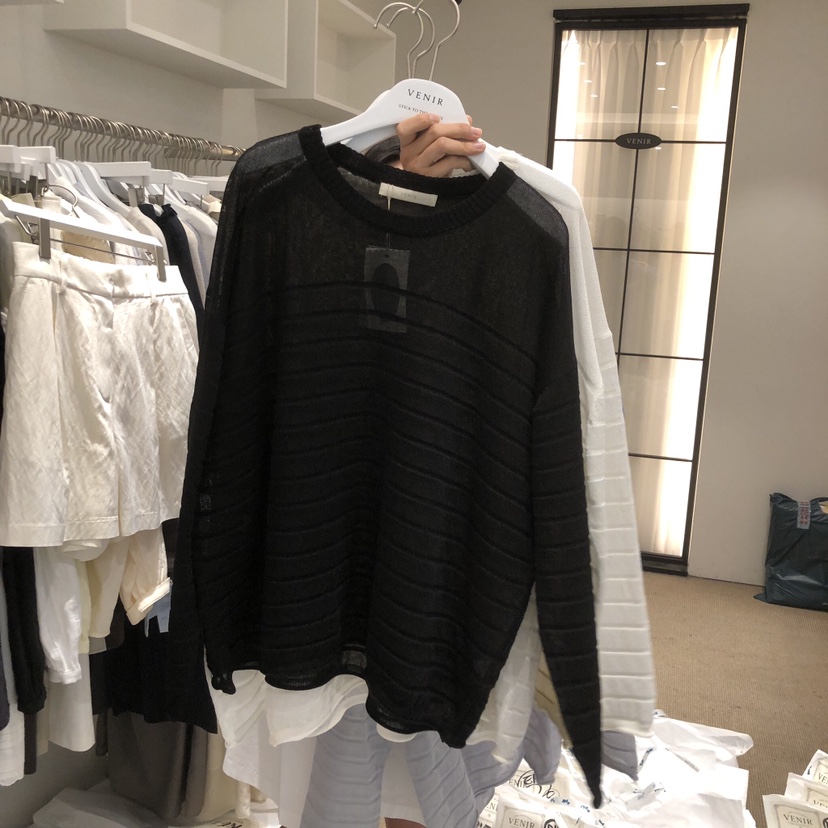 VENIR-a韓國東大門直郵女士新品休閑熱賣26春夏職業針織衫VENIR-a針織衫圖色2