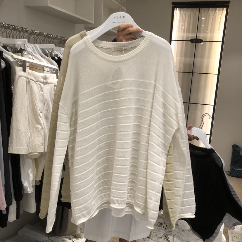 VENIR-a韓國東大門直郵女士新品休閑熱賣26春夏職業針織衫VENIR-a針織衫圖色3