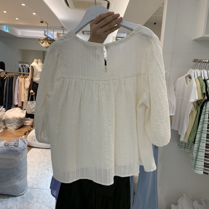 VENIR-a韓國東大門直郵女士新款職業時尚休閑襯衫蕾絲衫VENIR-a襯衫/蕾絲衫