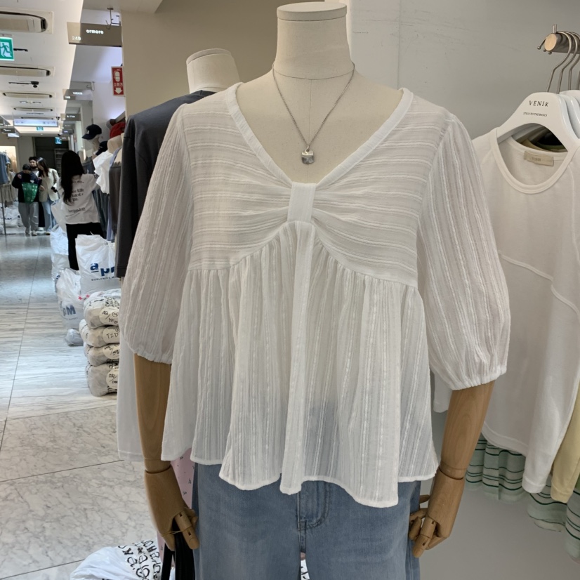 VENIR-a韓國東大門直郵女士新款職業時尚休閑襯衫蕾絲衫VENIR-a襯衫/蕾絲衫圖色3