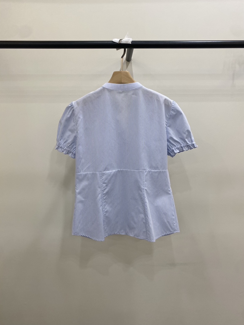 PERSON韓國東大門直郵女裝新款26春夏襯衫蕾絲衫荷葉邊V領PERSON襯衫/蕾絲衫