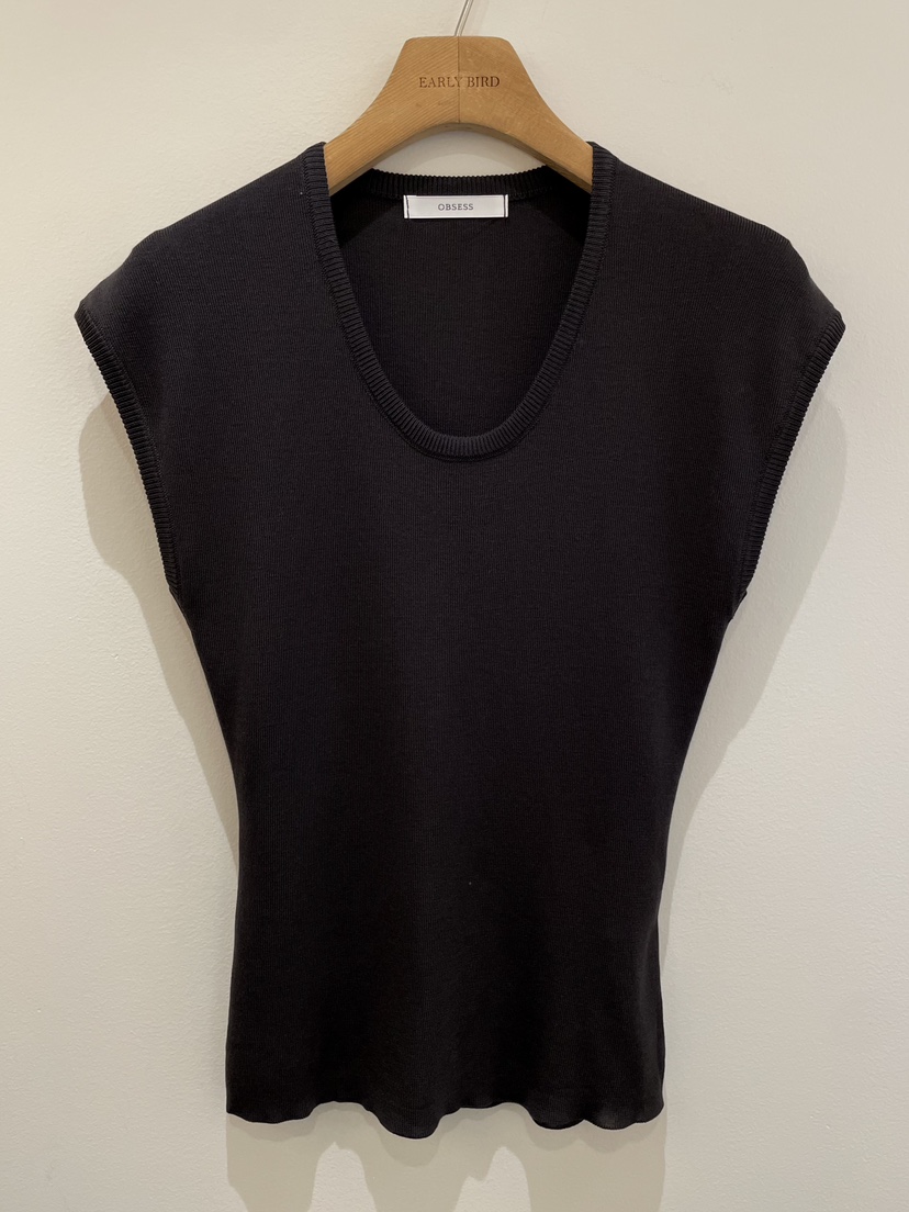 OBSESS韓國直郵實拍女士新款休閑26春夏熱賣職業人氣針織衫OBSESS/EARLY BIRD針織衫圖色3墨色