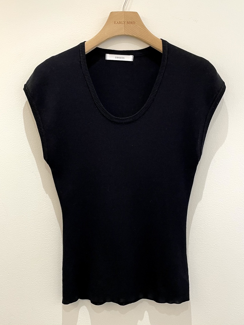 OBSESS韓國直郵實拍女士新款休閑26春夏熱賣職業人氣針織衫OBSESS/EARLY BIRD針織衫圖色4黑色