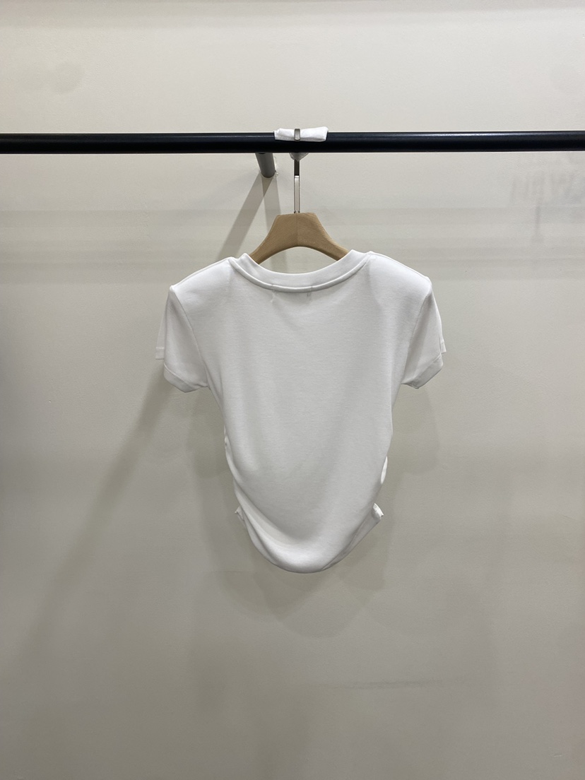 PERSON韓國代購女士新款推薦人氣休閑熱賣26春夏職業T恤褶皺PERSONT恤