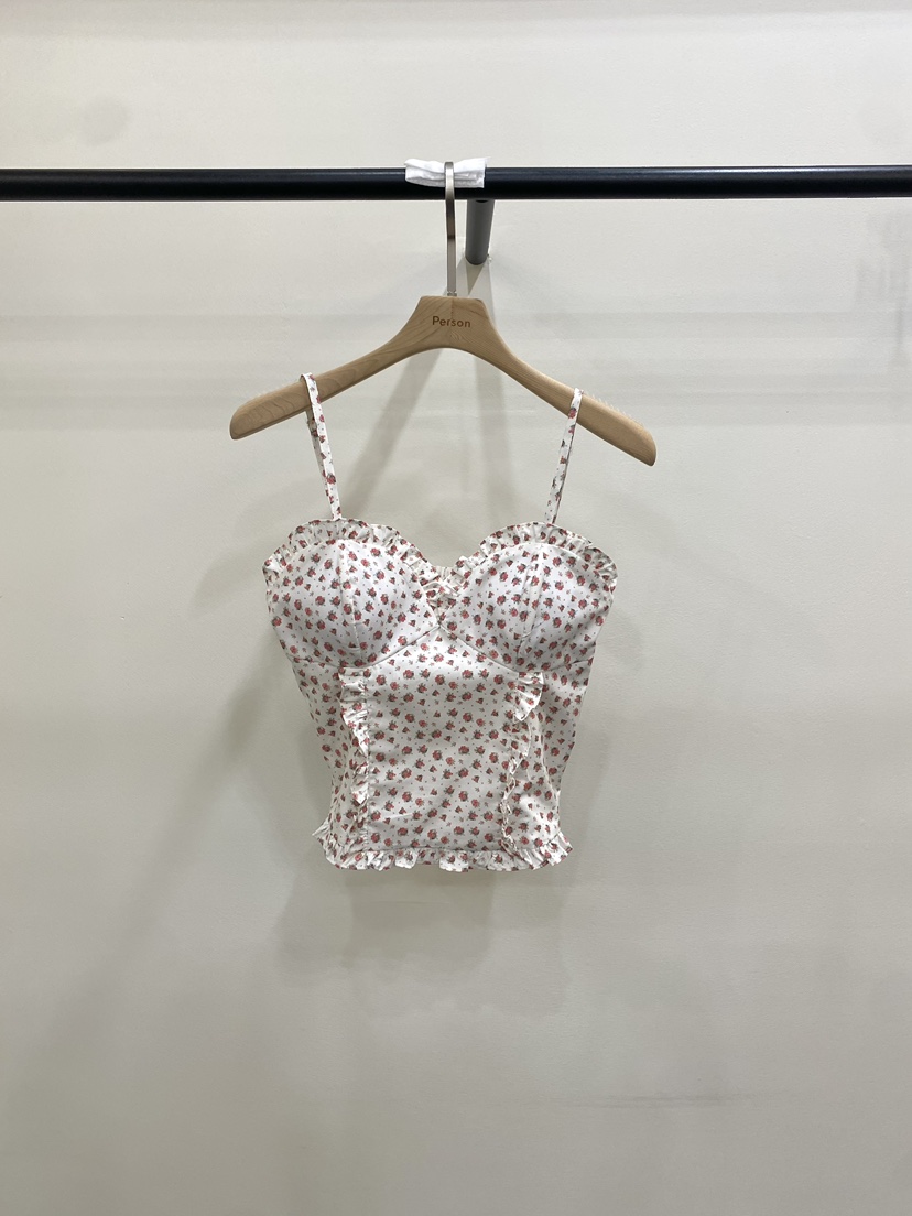 PERSON韓國東大門直郵女裝新款人氣推薦休閑吊帶背心花朵PERSON吊帶/背心圖色1