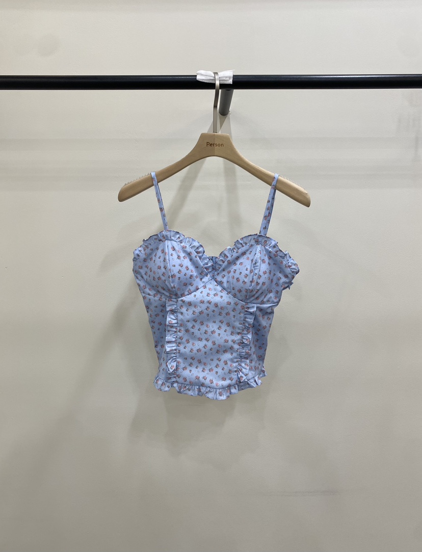 PERSON韓國東大門直郵女裝新款人氣推薦休閑吊帶背心花朵PERSON吊帶/背心圖色3