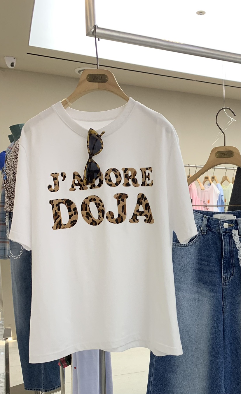 FORMING-P韓國東大門代購女裝新品休閑26春夏職業T恤豹紋FORMING-PT恤圖色1