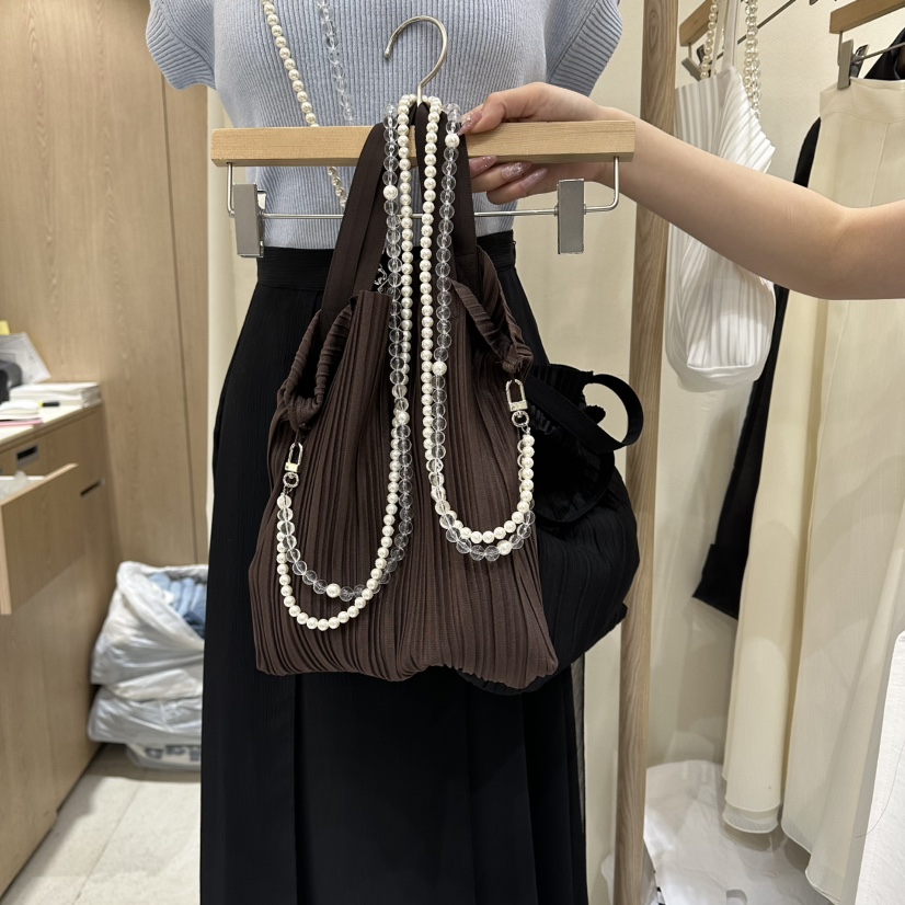 VINTAGE VIBE韓國直郵女士新款熱賣人氣職業單肩斜跨包褶皺VINTAGE VIBE單肩/斜跨包圖色2