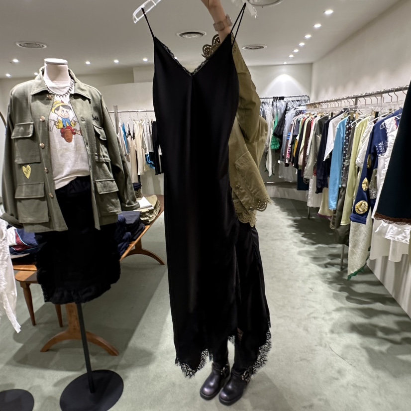 JERRY HALL-P韓國直郵女士新品人氣連衣裙不對稱蕾絲長款JERRY HALL連衣裙圖色1