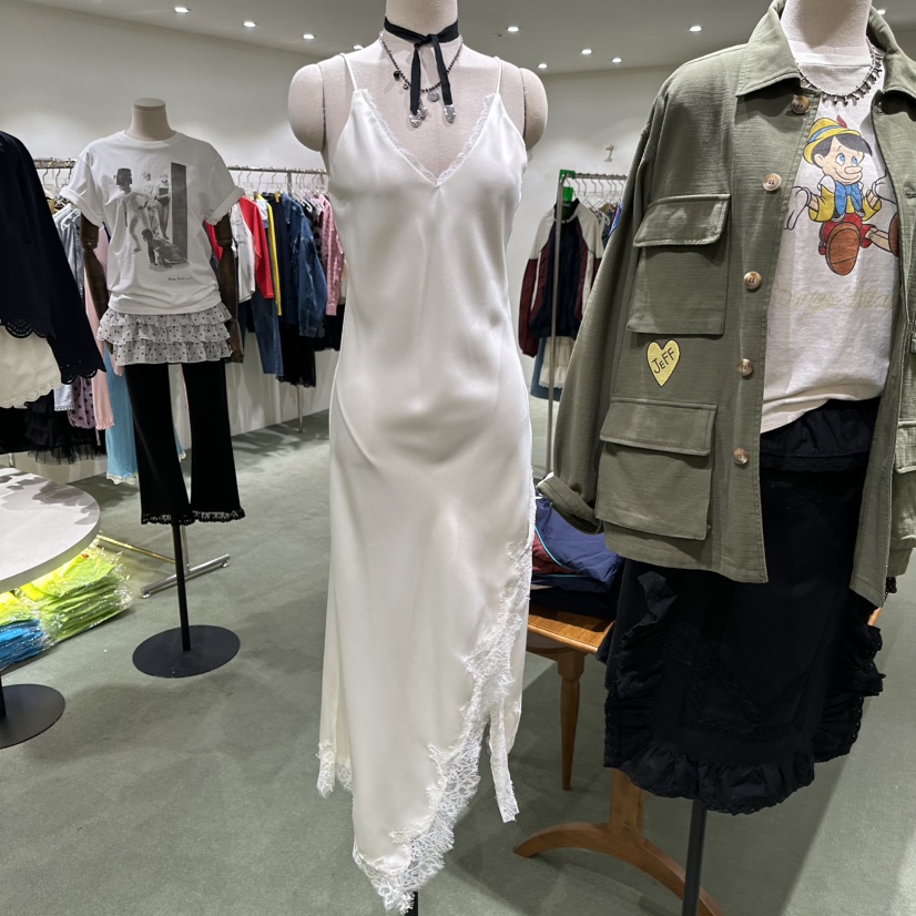 JERRY HALL-P韓國直郵女士新品人氣連衣裙不對稱蕾絲長款JERRY HALL連衣裙圖色2