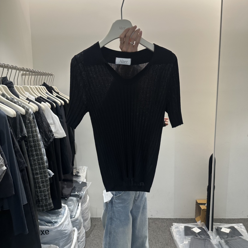 ALTER韓國東大門代購女裝新品時尚職業推薦人氣26春夏針織衫Alter針織衫圖色3黑色
