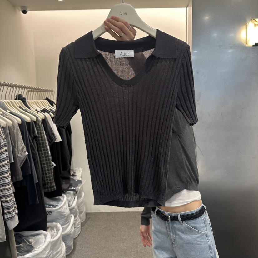 ALTER韓國東大門代購女裝新品時尚職業推薦人氣26春夏針織衫Alter針織衫圖色4棕色