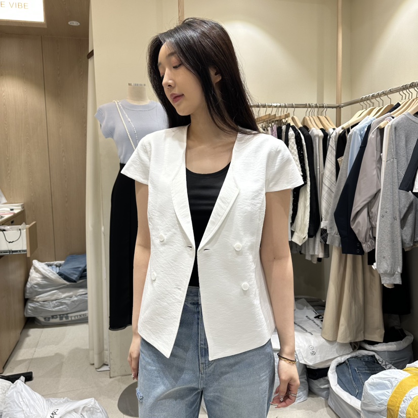 VINTAGE VIBE韓國代購女裝新品推薦26春夏人氣夾克亞麻布VINTAGE VIBE夾克圖色1