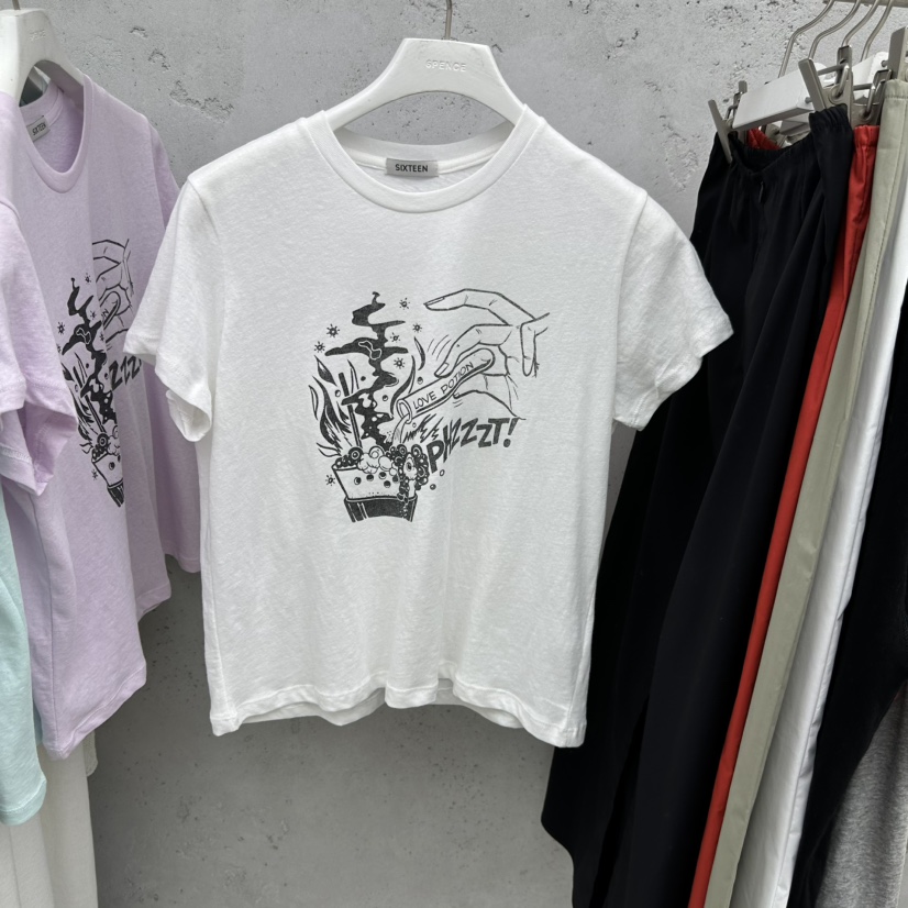 SIXTEEN韓國東大門直郵女士新款熱賣休閑推薦26春夏人氣T恤SIXTEENT恤圖色1