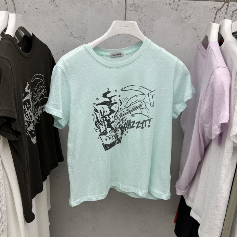 SIXTEEN韓國東大門直郵女士新款熱賣休閑推薦26春夏人氣T恤SIXTEENT恤圖色3