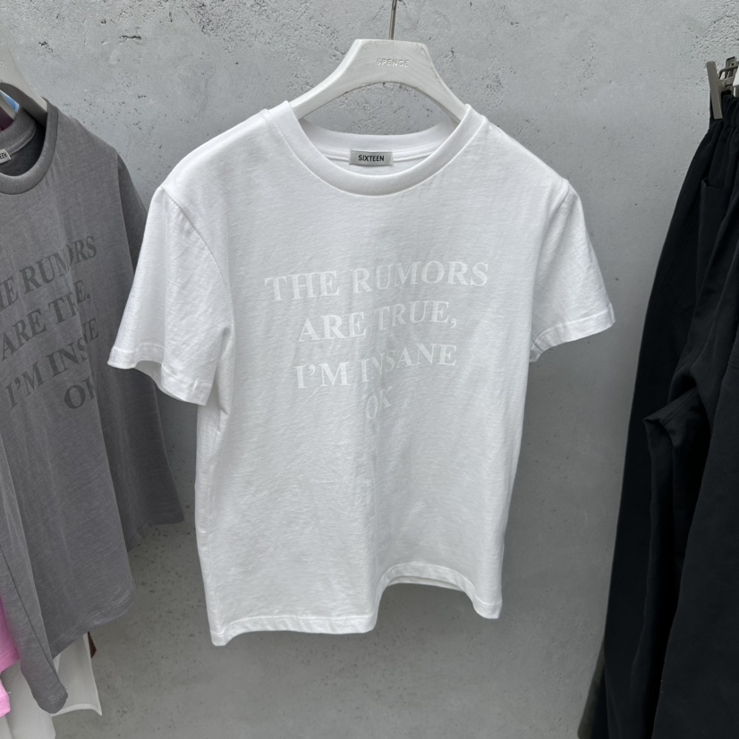 SIXTEEN韓國直郵實拍女裝新品人氣職業休閑推薦26春夏T恤SIXTEENT恤圖色1