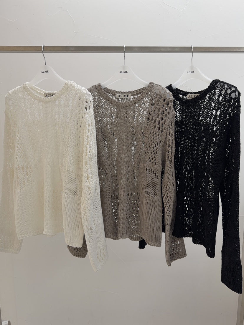 ACME韓國東大門代購女士新款職業26春夏熱賣針織衫鉤針編織ACME針織衫