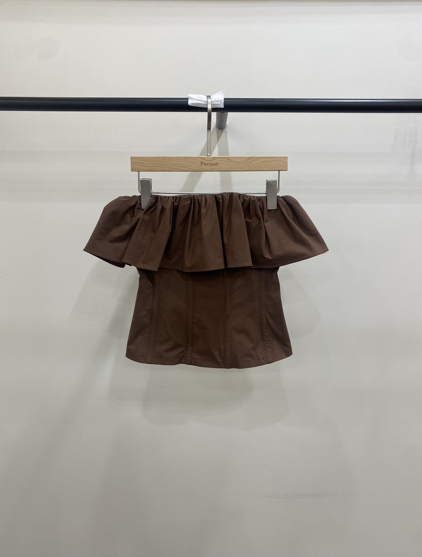 PERSON韓國直郵實拍女裝新品職業26春夏吊帶背心金屬絲褶皺PERSON吊帶/背心圖色3