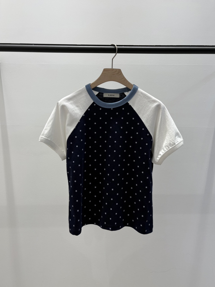 LAIVE韓國代購女裝新款26春夏人氣休閑職業推薦時尚熱賣T恤LAIVET恤圖色2