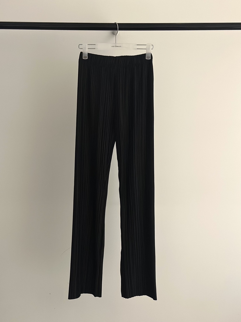 ANDTERRACE韓國直郵實拍女士新款時尚26春夏熱賣休閑褲褶裥ANDTERRACE休閑褲圖色2黑色