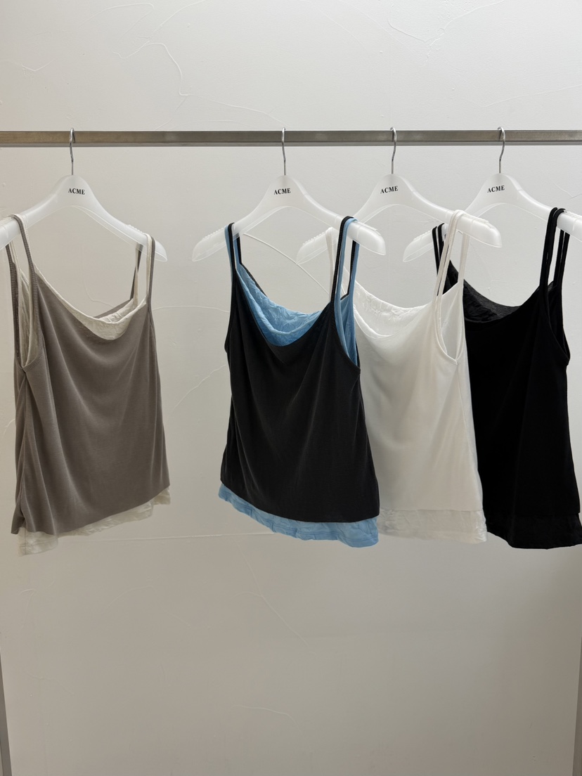 ACME韓國直郵實拍女裝新款職業熱賣26春夏人氣吊帶背心褶皺ACME吊帶/背心