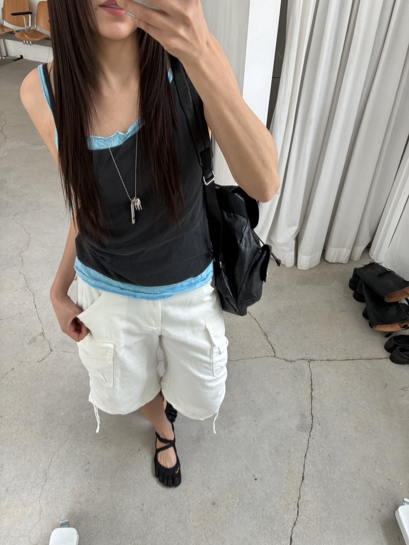 ACME韓國直郵實拍女裝新款職業熱賣26春夏人氣吊帶背心褶皺ACME吊帶/背心