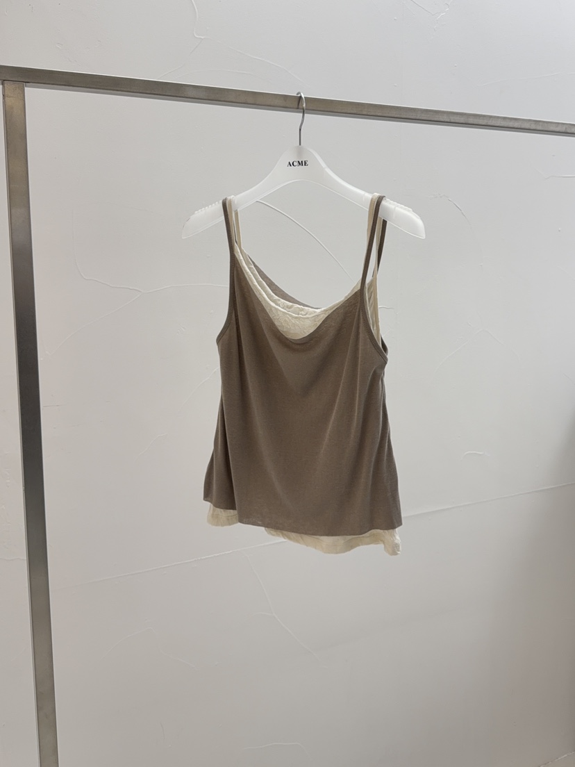 ACME韓國直郵實拍女裝新款職業熱賣26春夏人氣吊帶背心褶皺ACME吊帶/背心圖色1