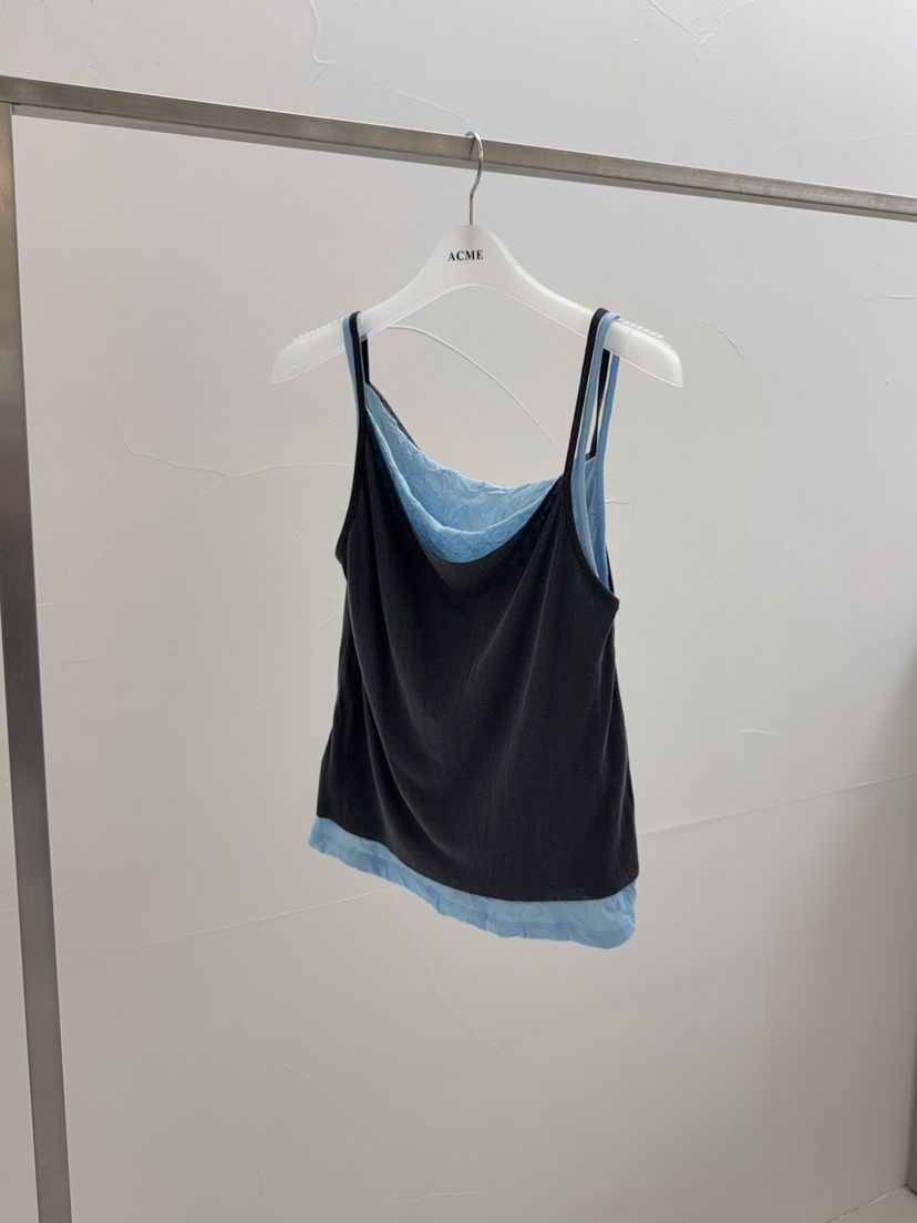 ACME韓國直郵實拍女裝新款職業熱賣26春夏人氣吊帶背心褶皺ACME吊帶/背心圖色2