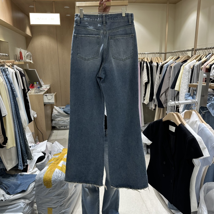 VINTAGE VIBE韓國東大門直郵女裝新款熱賣休閑26春夏牛仔褲VINTAGE VIBE牛仔褲