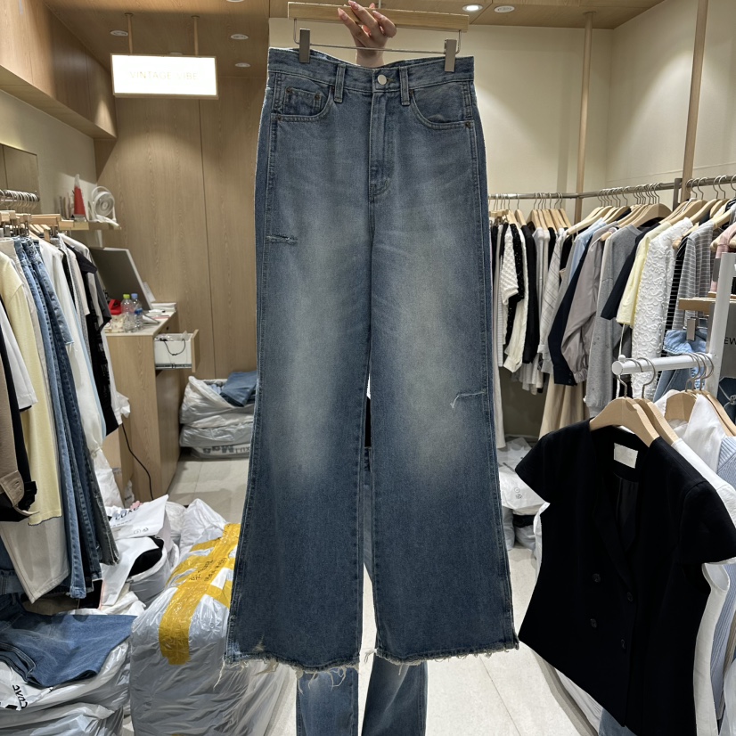 VINTAGE VIBE韓國東大門直郵女裝新款熱賣休閑26春夏牛仔褲VINTAGE VIBE牛仔褲圖色1