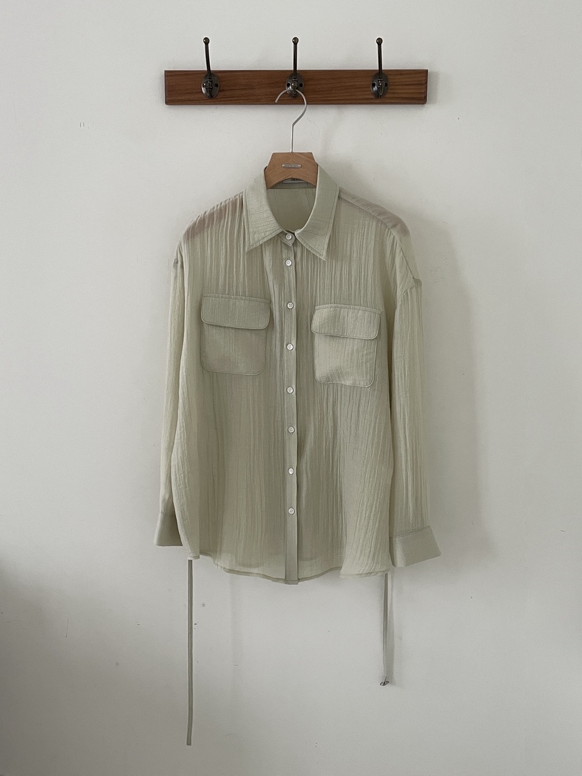 3 ANOTHER韓國直郵實拍女裝新款熱賣襯衫蕾絲衫含腰繩透明腰帶3 ANOTHER襯衫/蕾絲衫圖色1