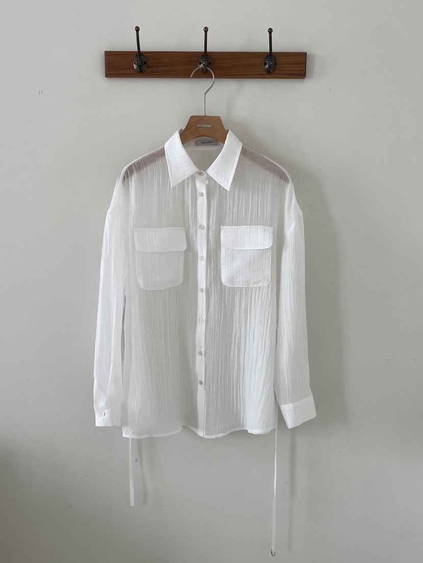 3 ANOTHER韓國直郵實拍女裝新款熱賣襯衫蕾絲衫含腰繩透明腰帶3 ANOTHER襯衫/蕾絲衫圖色2