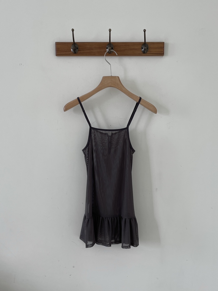 3 ANOTHER韓國東大門代購女裝新品熱賣吊帶背心網眼褶皺3 ANOTHER吊帶/背心圖色2