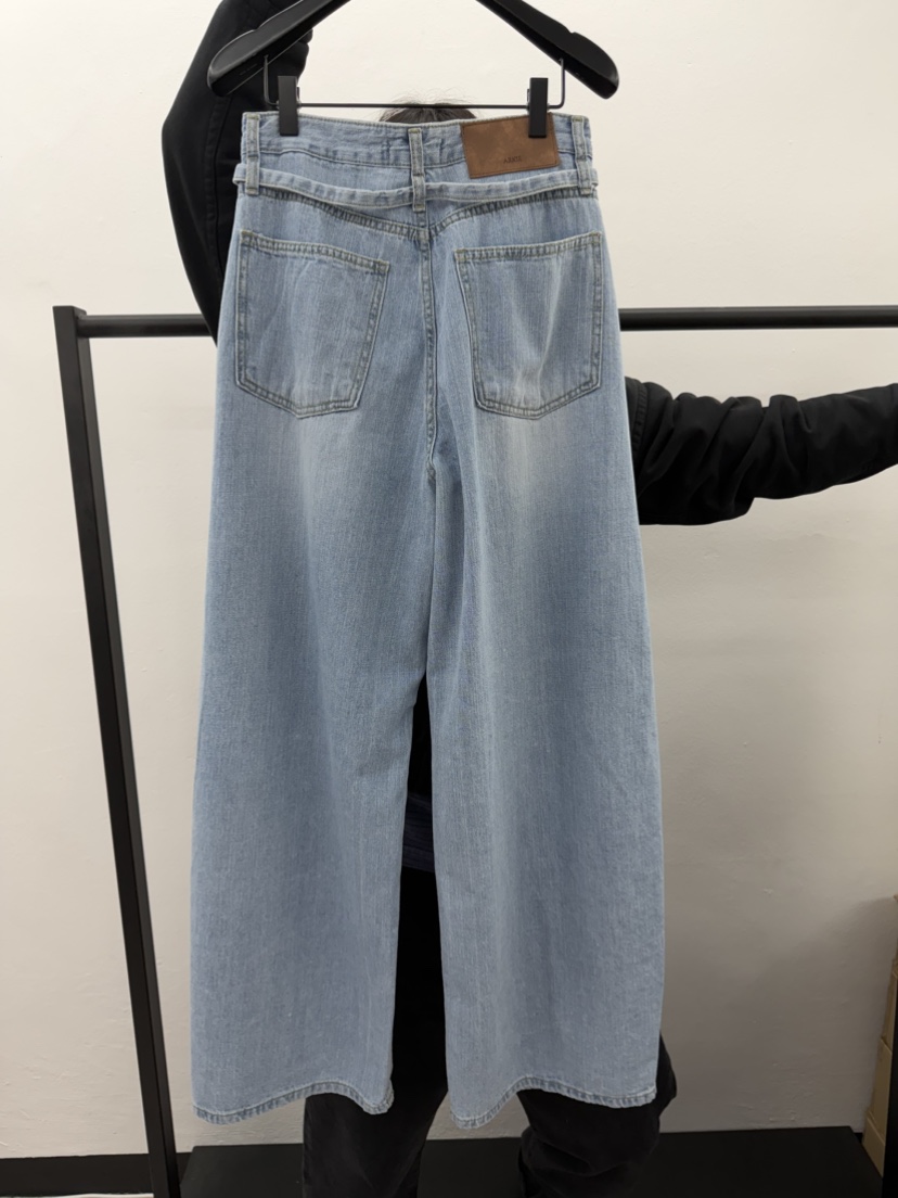 ARKIE/TAF韓國直郵實拍女裝新品時尚休閑人氣牛仔褲含腰帶ARKIE/TAF牛仔褲