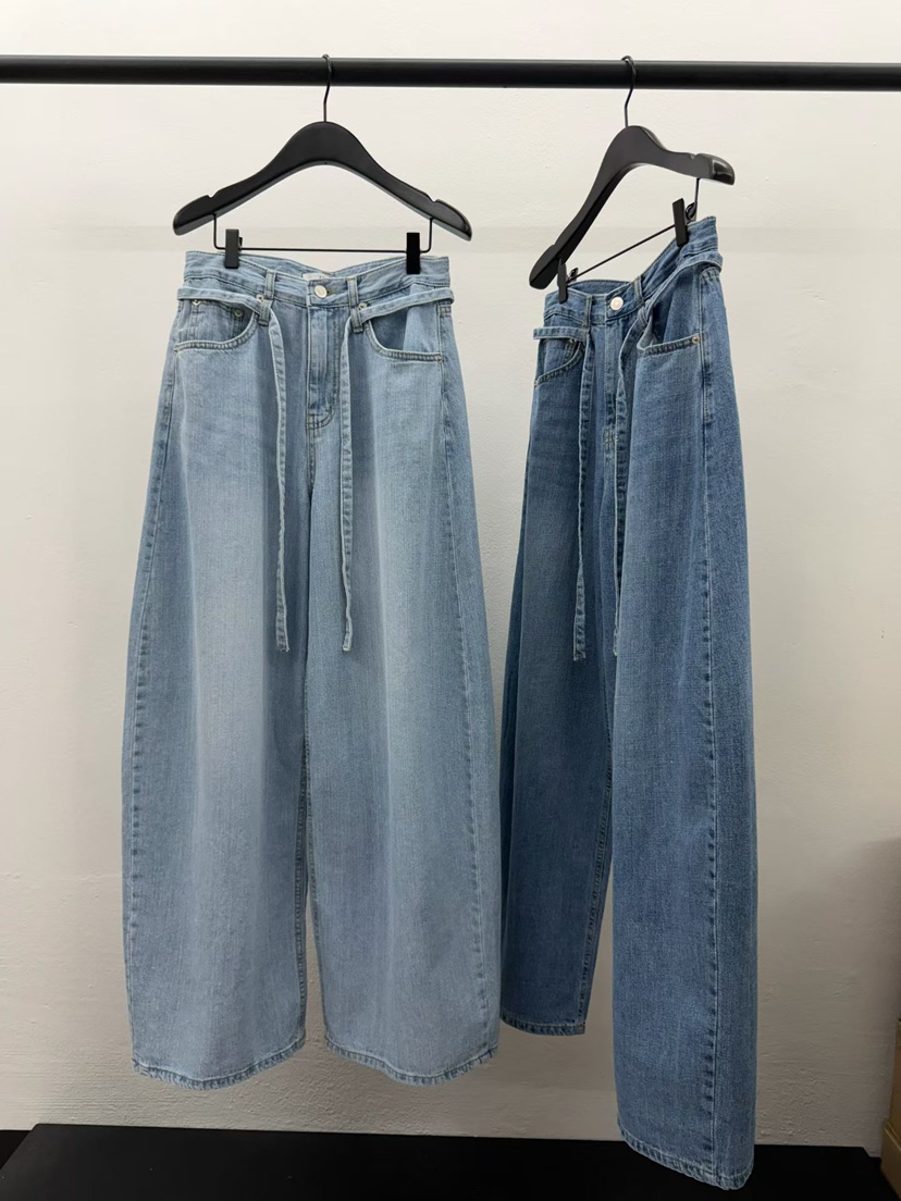 ARKIE/TAF韓國直郵實拍女裝新品時尚休閑人氣牛仔褲含腰帶ARKIE/TAF牛仔褲