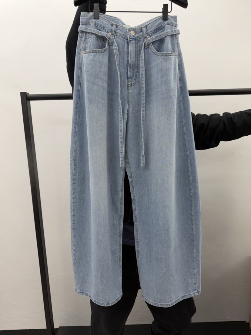 ARKIE/TAF韓國直郵實拍女裝新品時尚休閑人氣牛仔褲含腰帶ARKIE/TAF牛仔褲圖色1