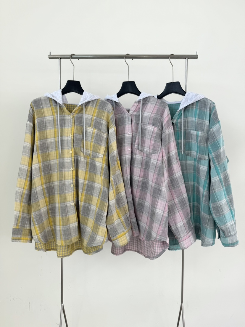 LE AVE韓國直郵實拍女裝新款職業休閑人氣襯衫蕾絲衫兜帽LE AVE襯衫/蕾絲衫