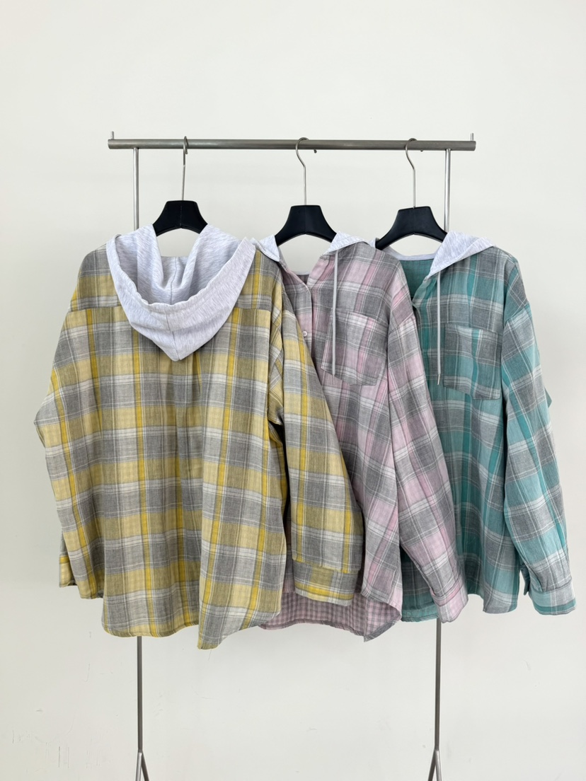 LE AVE韓國直郵實拍女裝新款職業休閑人氣襯衫蕾絲衫兜帽LE AVE襯衫/蕾絲衫