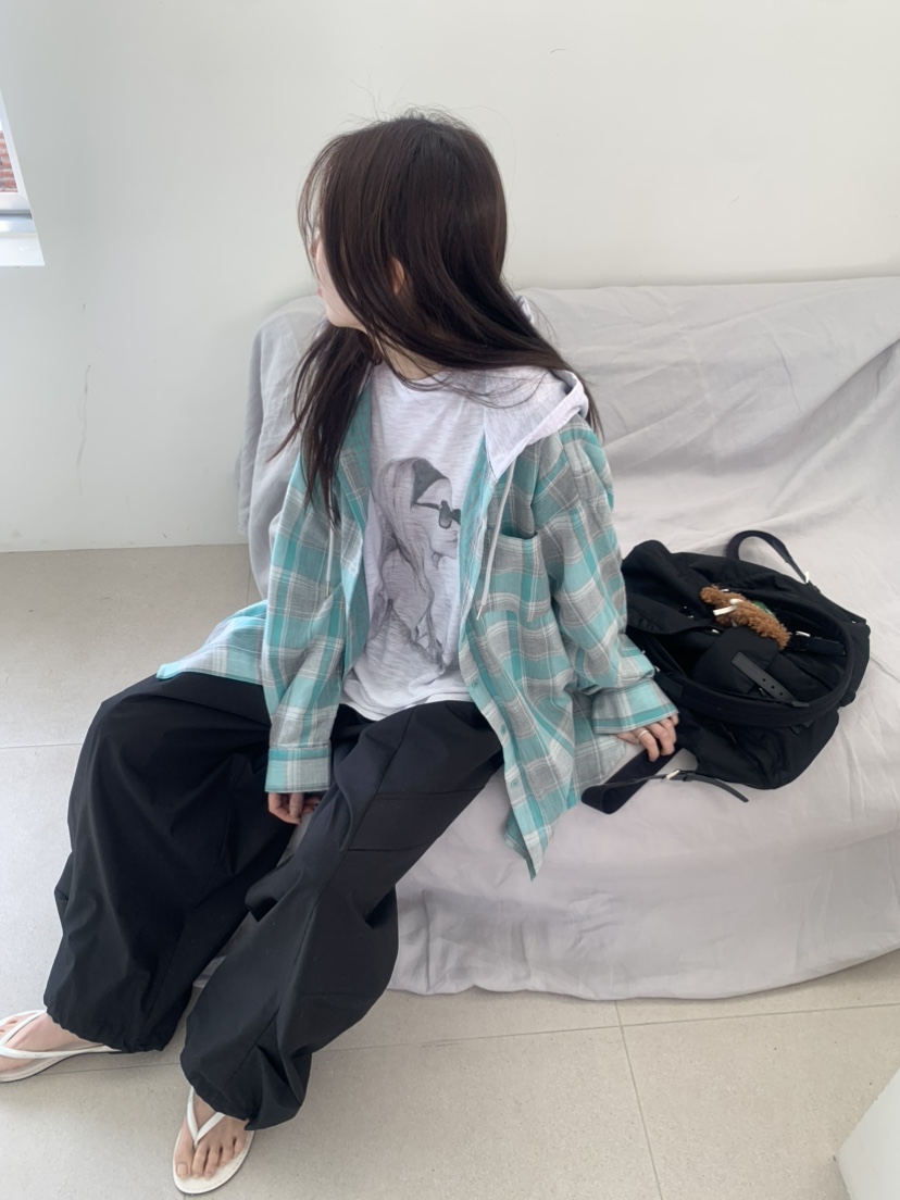 LE AVE韓國直郵實拍女裝新款職業休閑人氣襯衫蕾絲衫兜帽LE AVE襯衫/蕾絲衫