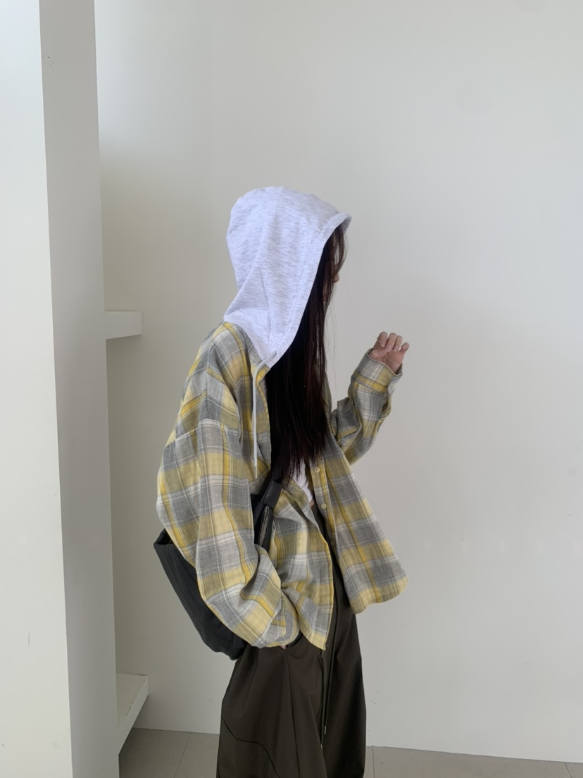 LE AVE韓國直郵實拍女裝新款職業休閑人氣襯衫蕾絲衫兜帽LE AVE襯衫/蕾絲衫